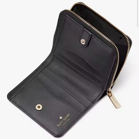 Black Kate Spade Staci Small Zip Around Wallet NWT - Picture 3 of 9